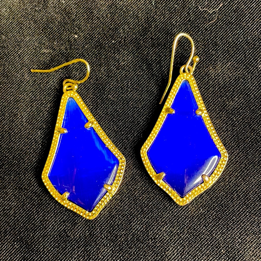 Kendra Scott cobalt blue Elle earrings
